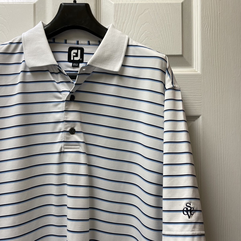 FootJoy Men's XL‎ Polo Short Sleeve Golf Shirt Striped Stretch